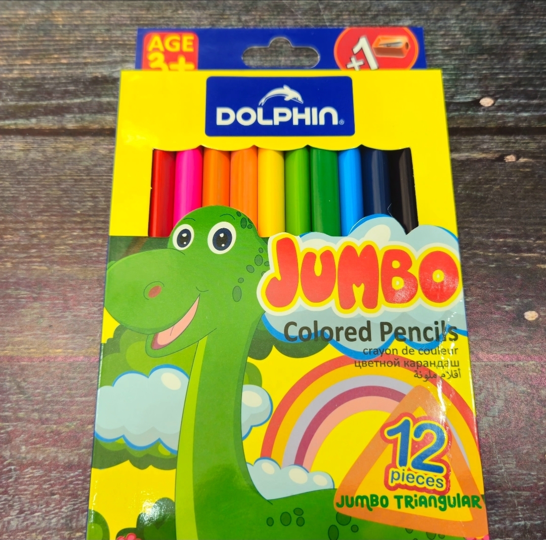 مدادرنگی جامبو 12 رنگ دلفین