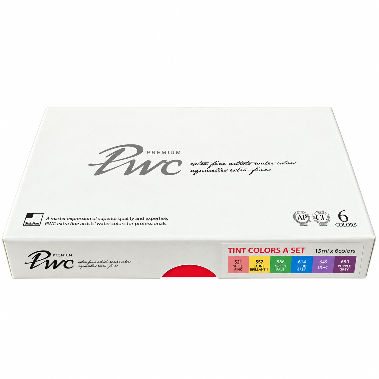 آبرنگ PWC شینهان 6 رنگ حرفه ای ست A2