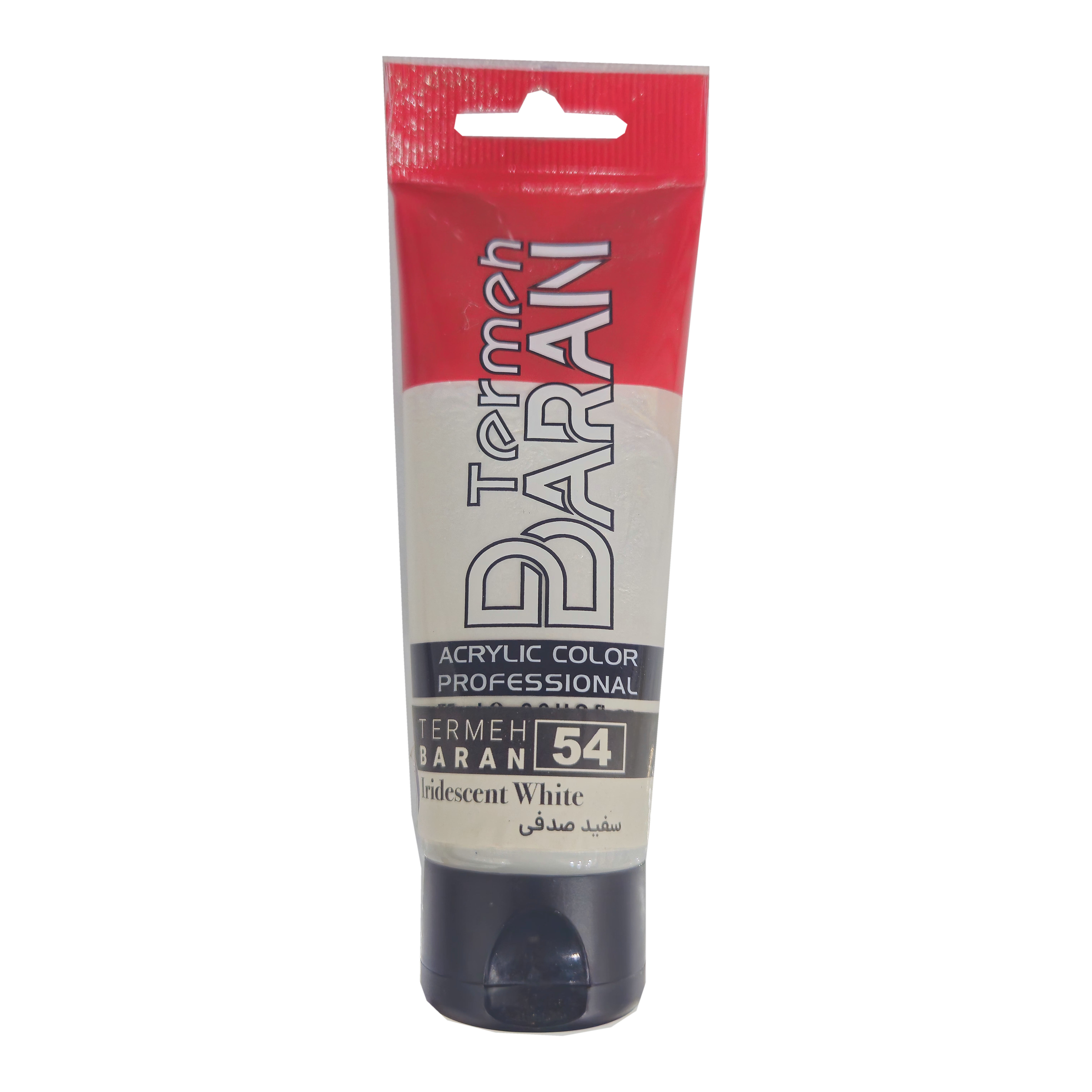 رنگ اکریلیک ترمه باران 75 میل کد 54 رنگ سفید صدفی IRIDESCENT WHITE