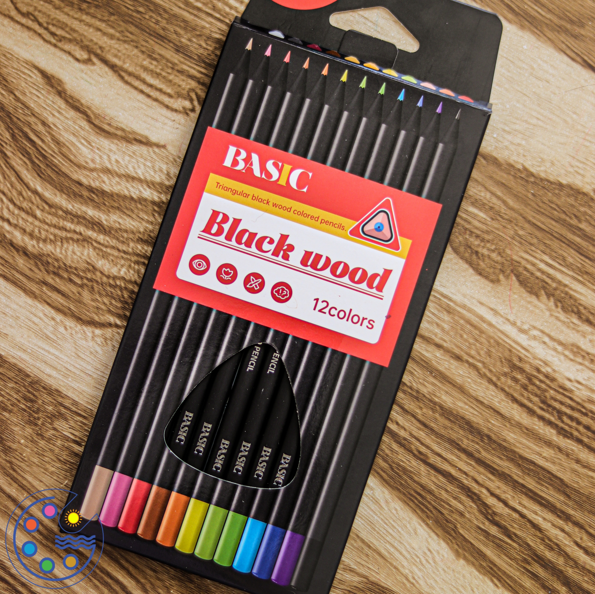مدادرنگی بلک وود بیسیک ۱۲ رنگ black wood