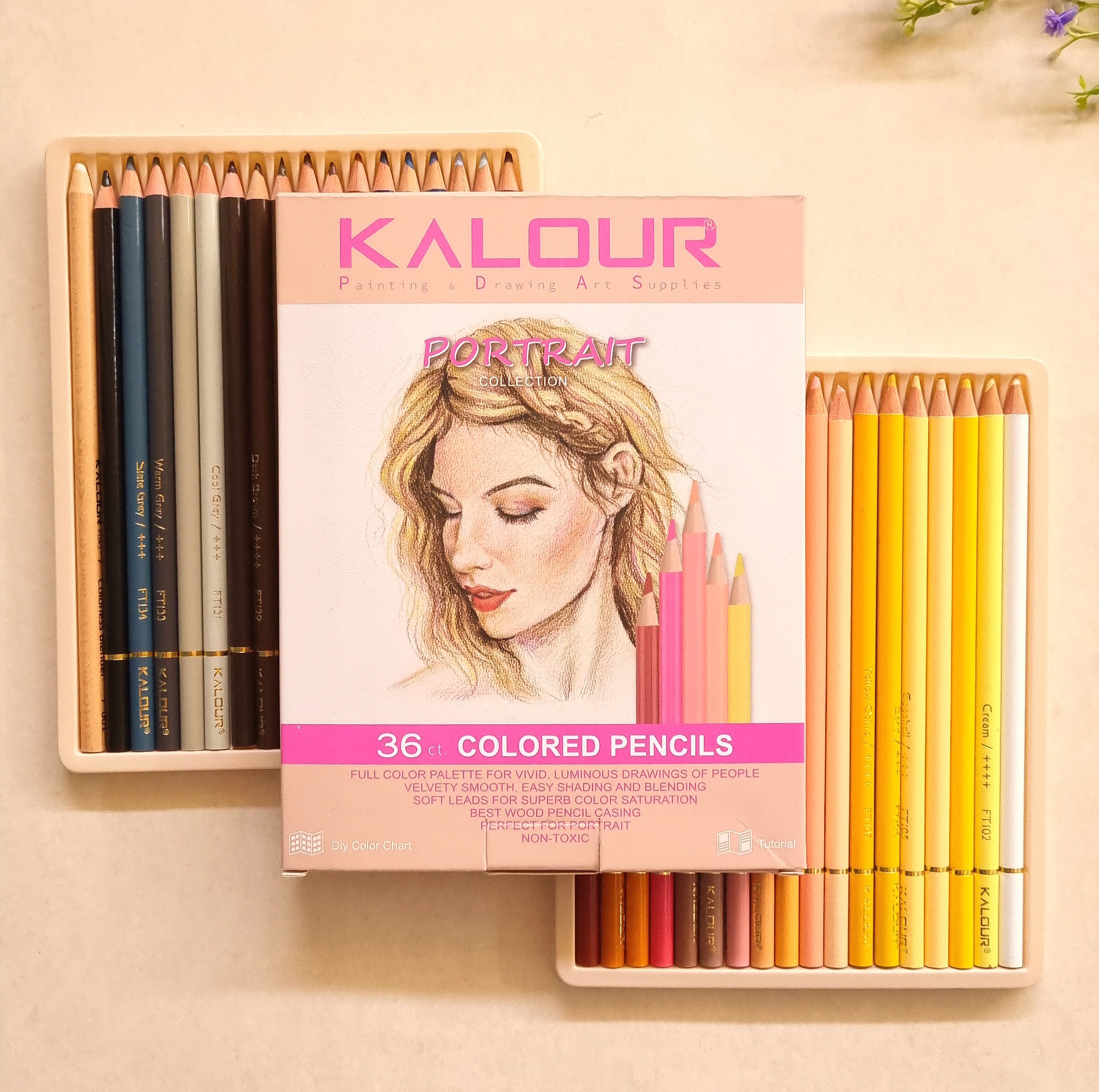 مدادرنگی طیف پوست 36 رنگ کالور KALOUR کالر