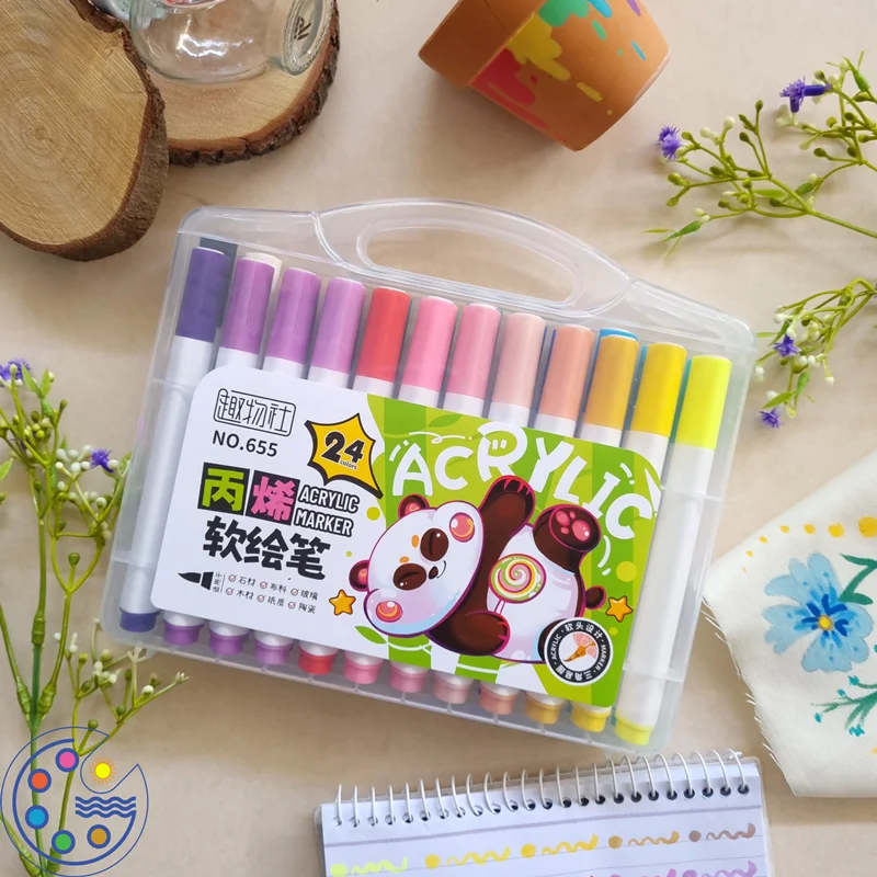 ماژیک براش اکریلیک 24 رنگ پاندا