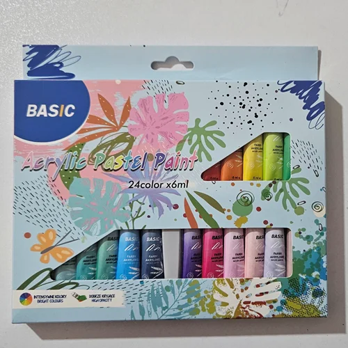 رنگ اکریلیک پاستلی بیسیک 24 رنگ BASIC