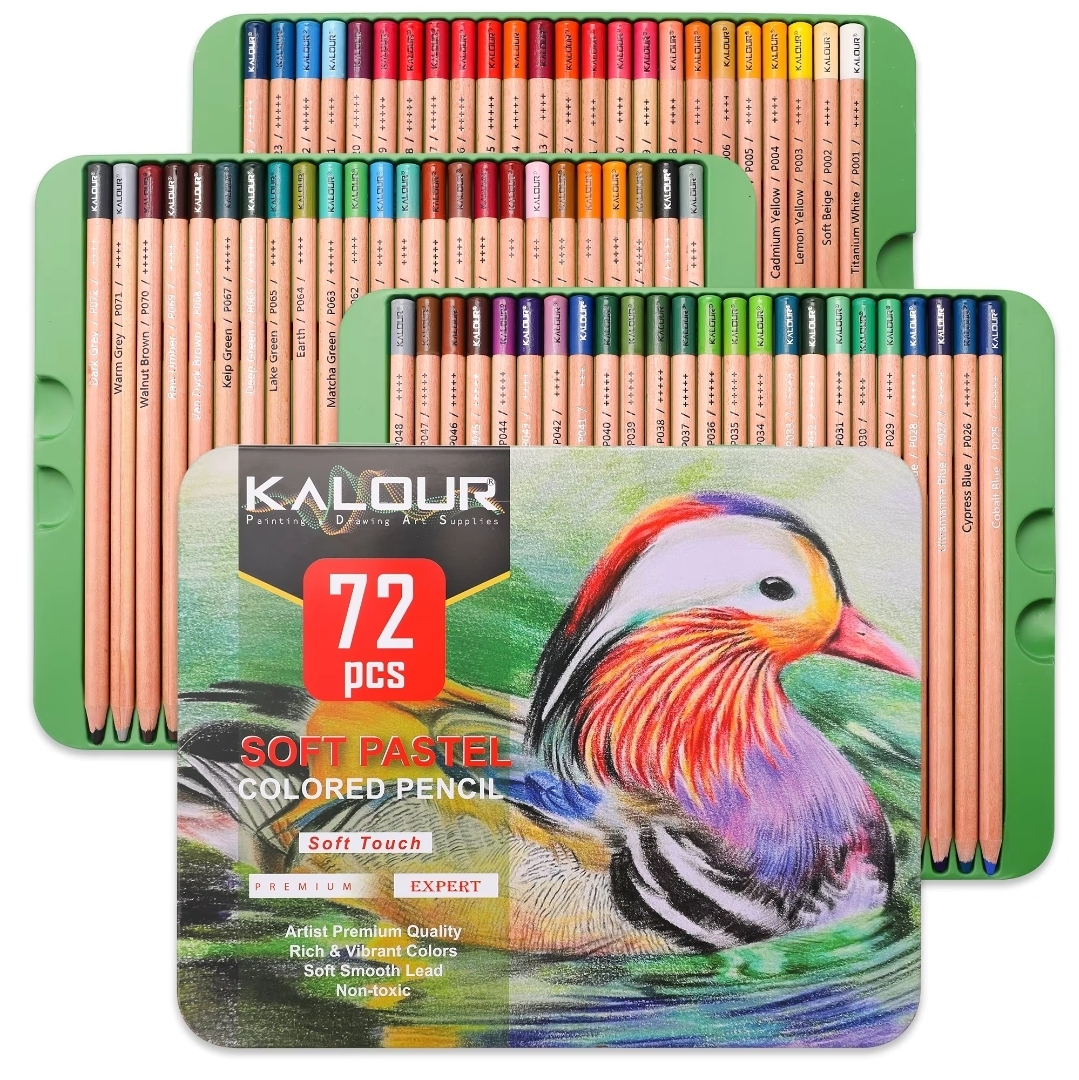 مدادپاستل 72 رنگ کالور KALOUR طرح مرغابی