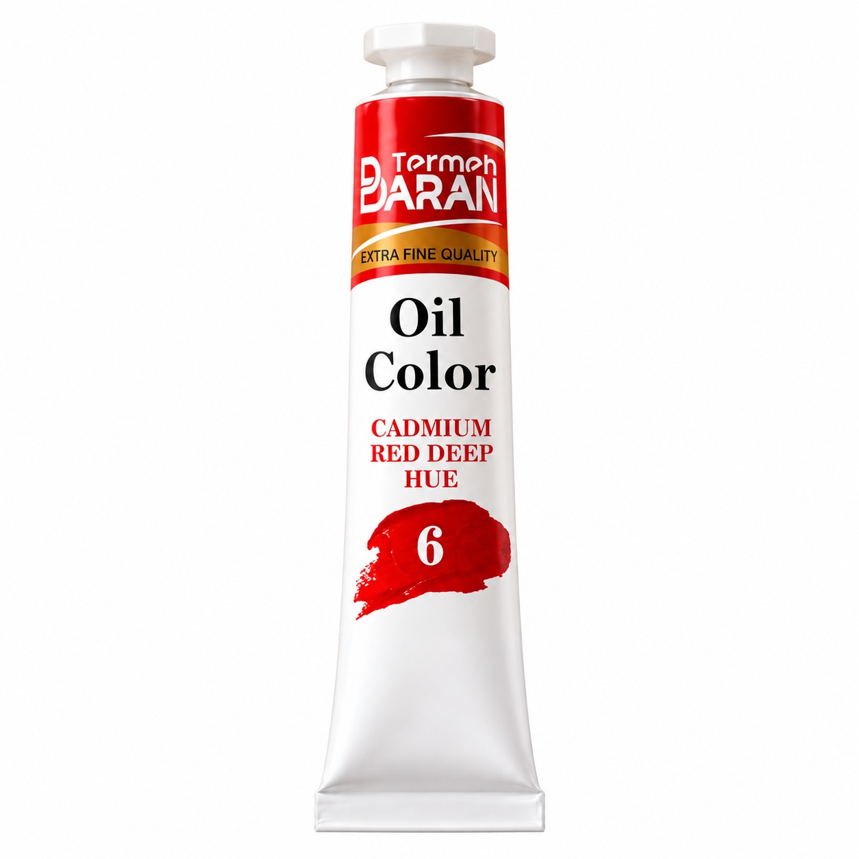 رنگ روغن ترمه باران 37 میل کد 6 قرمز پررنگ CADMIUM RED DEEP HUE