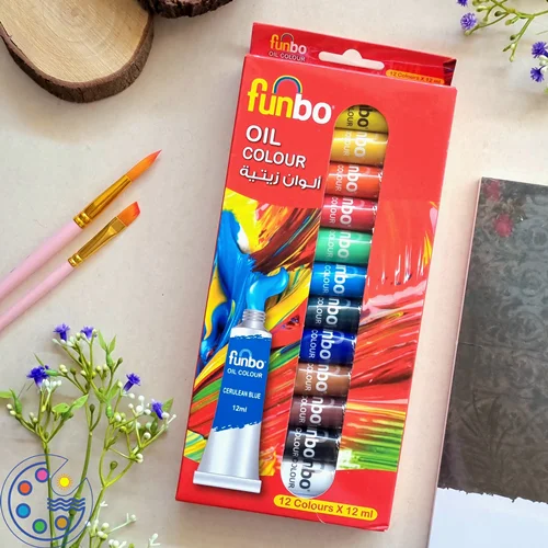 رنگ روغن 12 رنگ فانبو