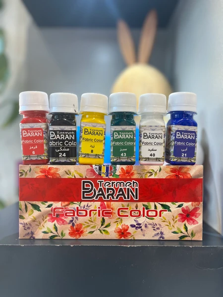 رنگ پارچه ترمه باران 6 رنگ 35 میل
