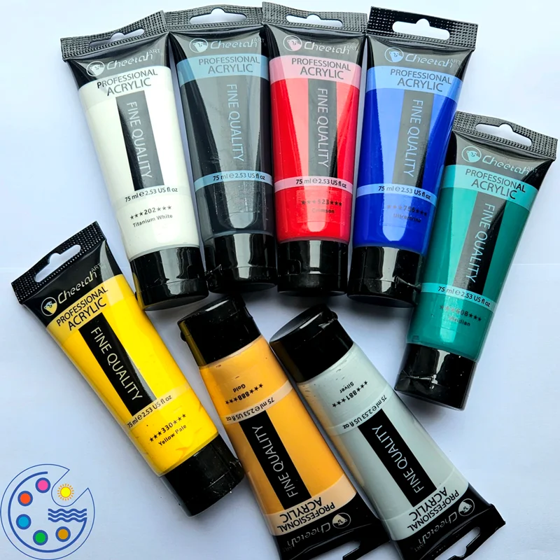 رنگ اکریلیک 75 میل تیوپی چیتا