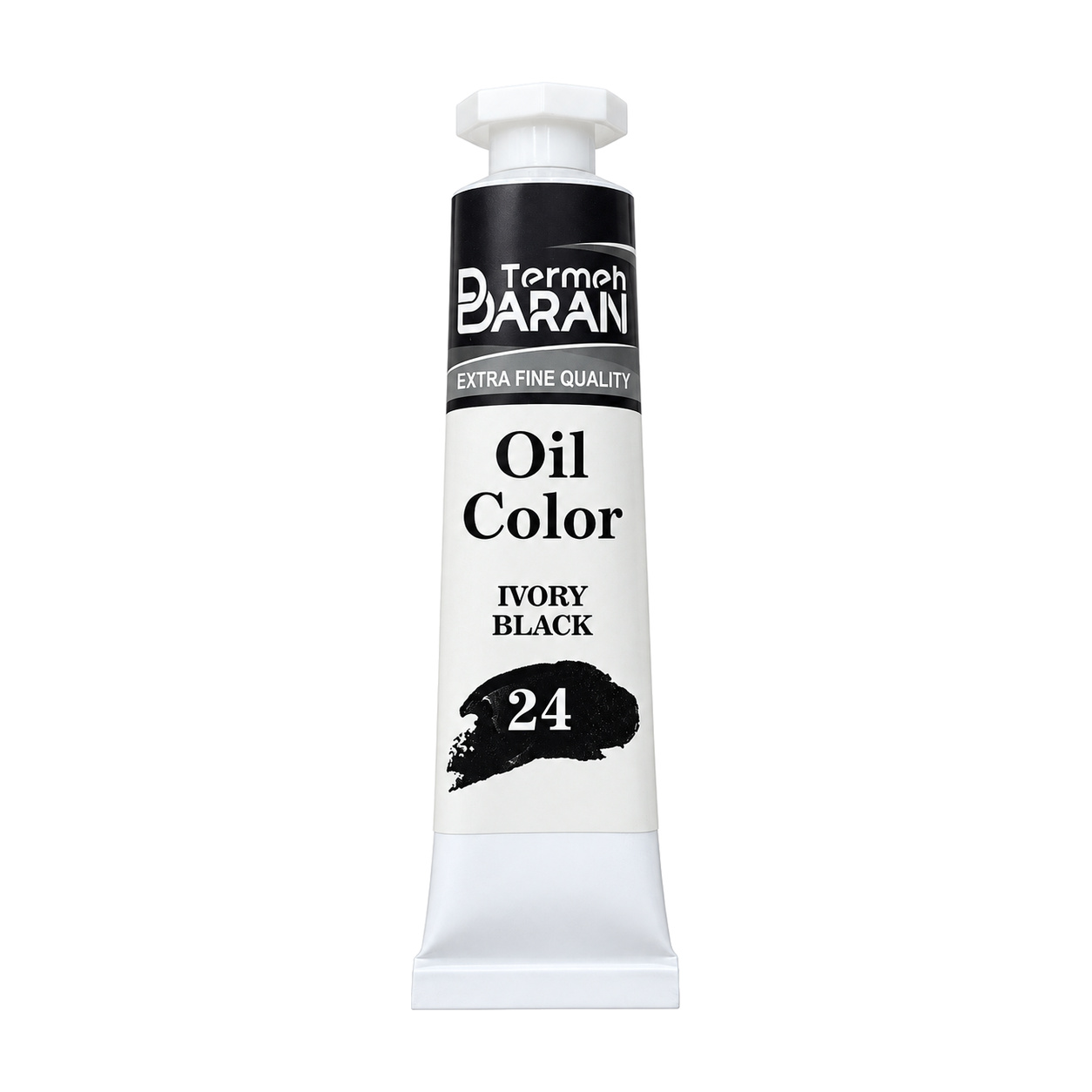 رنگ روغن ترمه باران 37 میل کد 24 رنگ مشکی IVORY BLACK