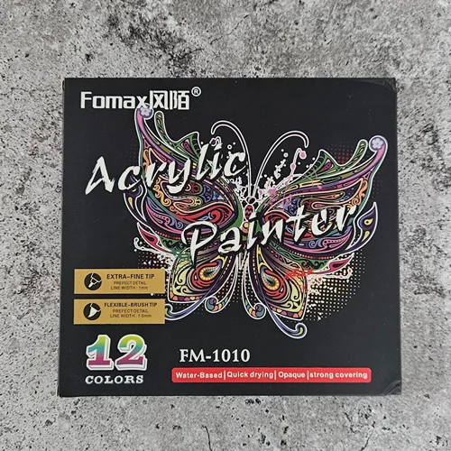 ماژیک اکریلیک 12 رنگ دوسر فوماکس Fomax