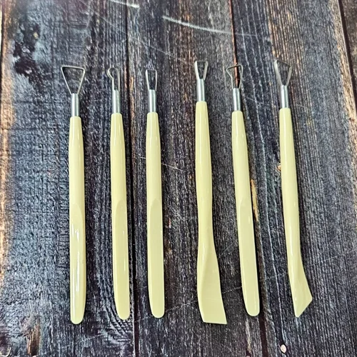 ابزار مجسمه سازی 6 عددی دسته پلاستیکی