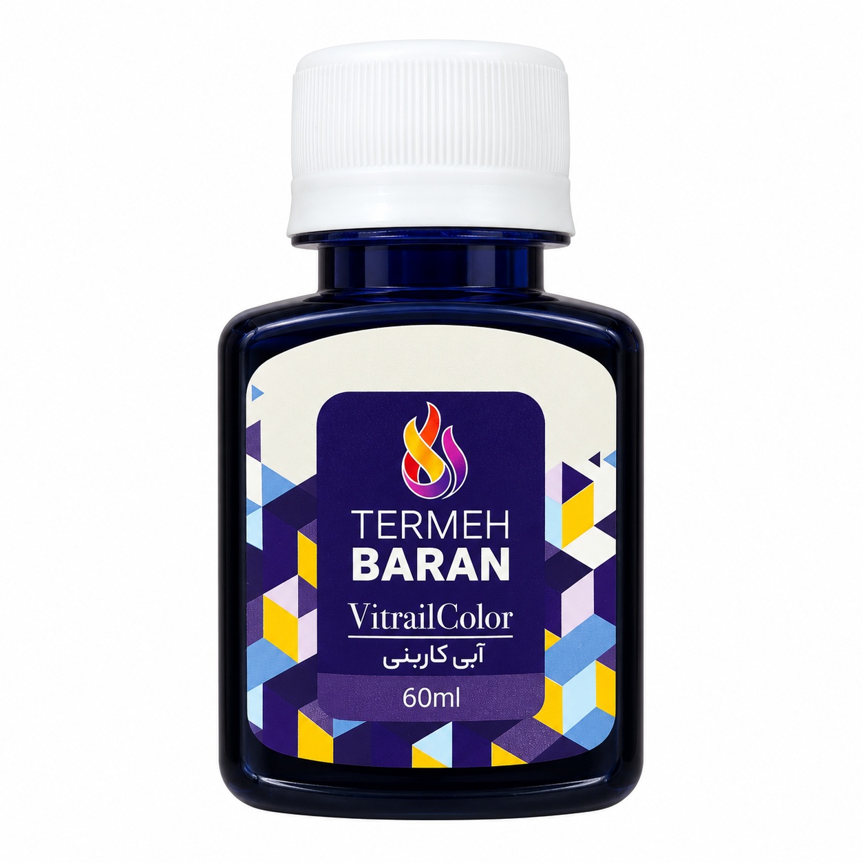 رنگ ویترای ترمه باران 60 میل رنگ آبی کاربنی