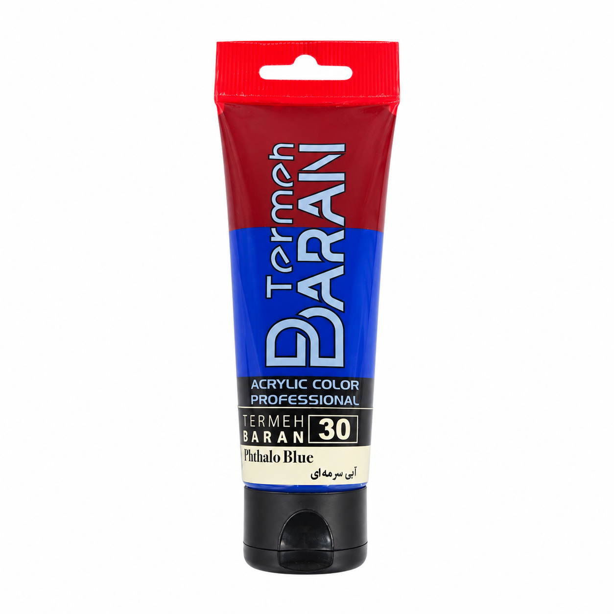 ررنگ اکریلیک ترمه باران 75 میل کد 30 رنگ آبی سرمه ای PHTHALO BLUE