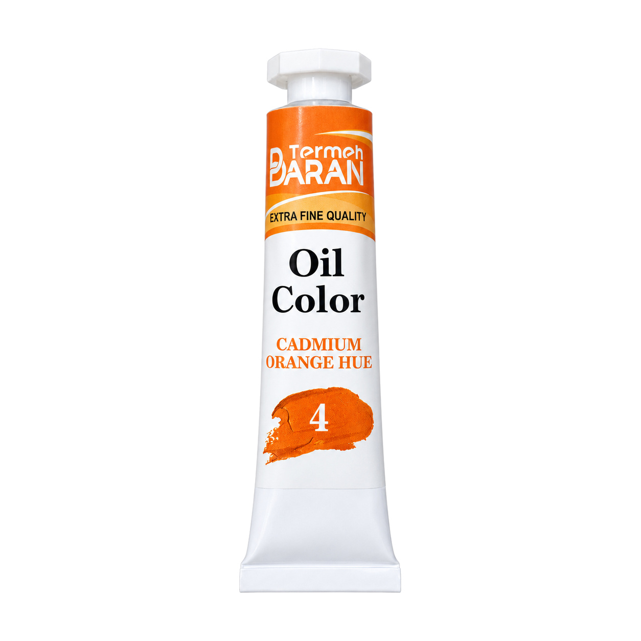رنگ روغن ترمه باران 37 میل کد 4 رنگ نارنجی CADMIUM ORANGE HUE