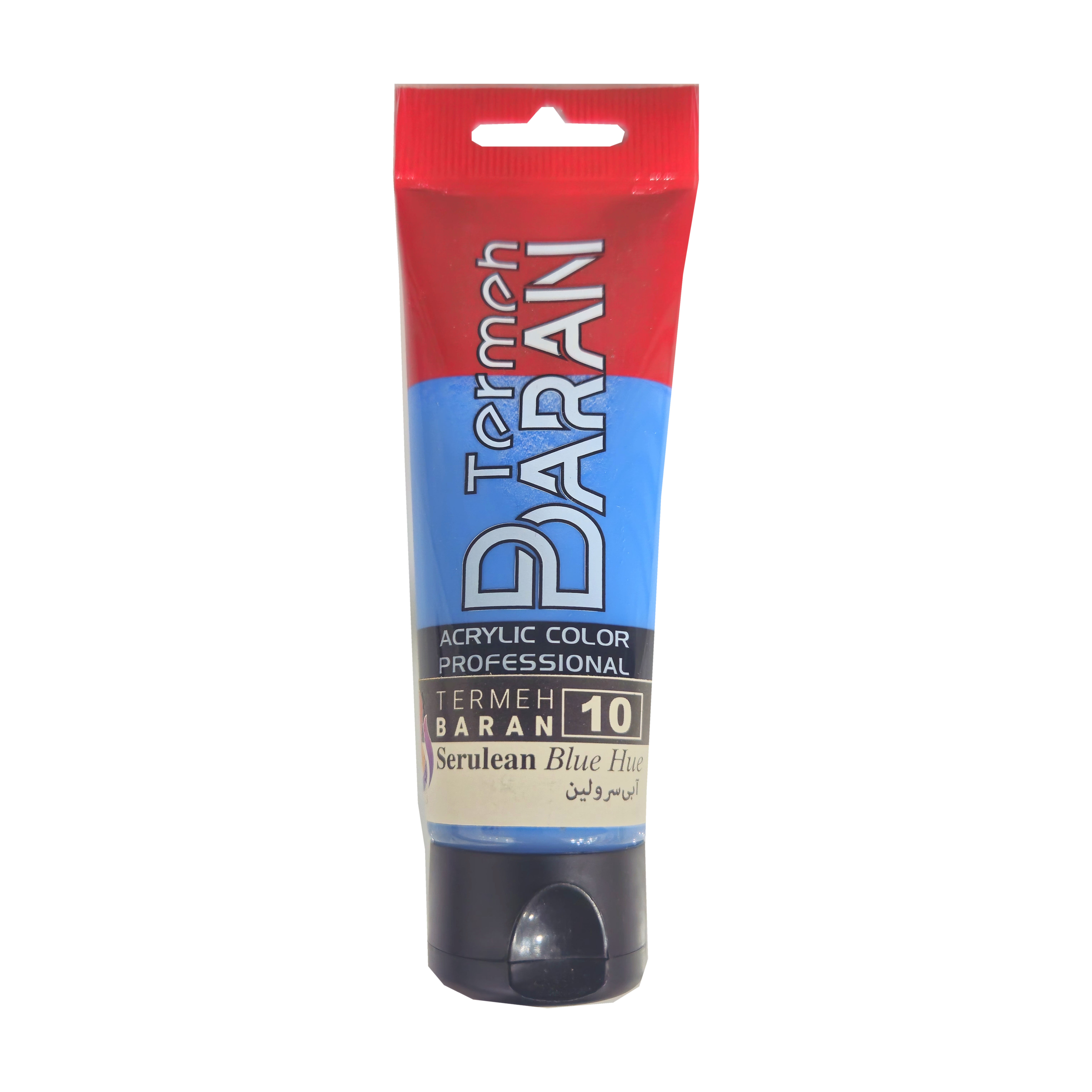 رنگ اکریلیک ترمه باران 75 میل کد 10 رنگ آبی سرولین SERULEAN BLUE
