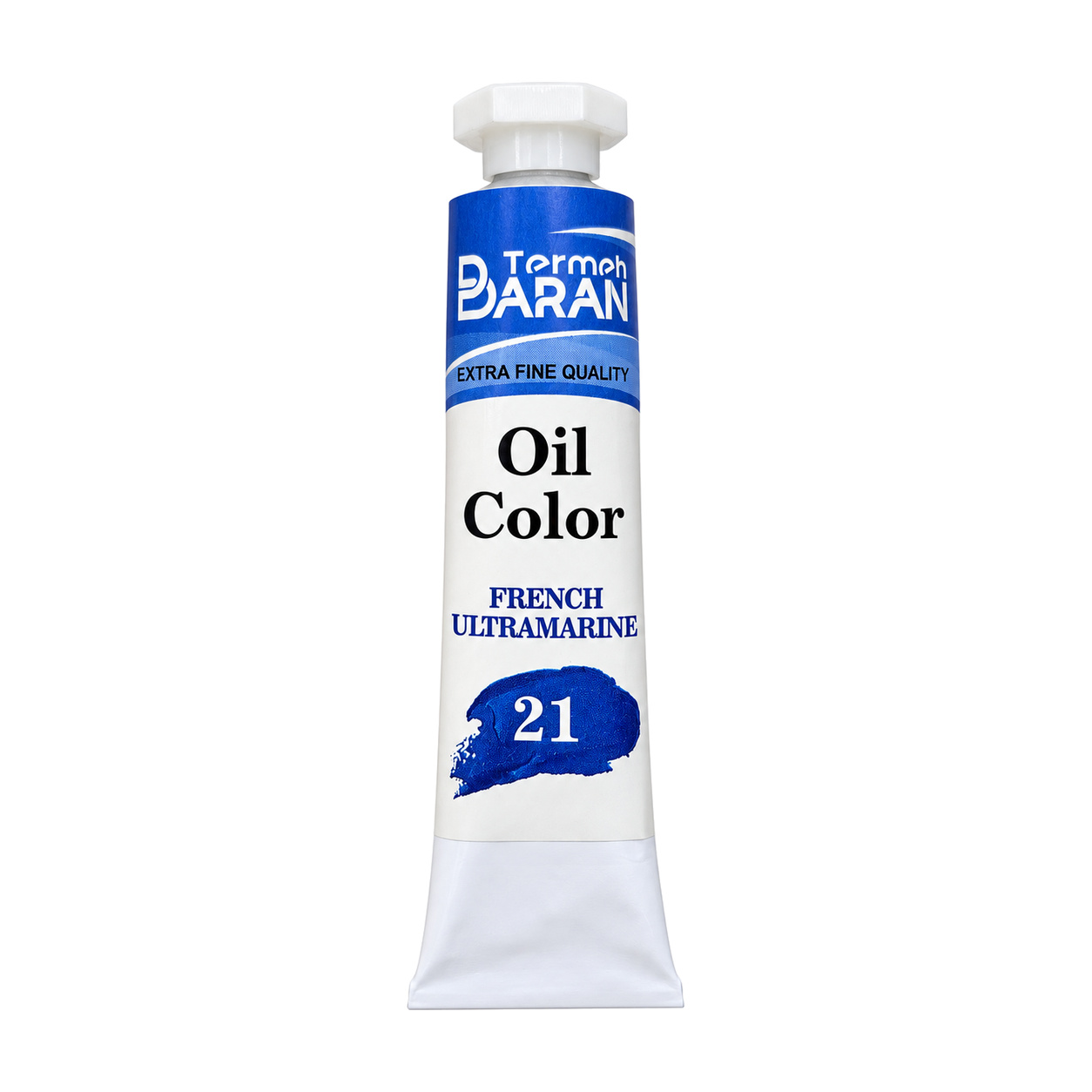 رنگ روغن ترمه باران 37 میل کد 21 رنگ آبی اولترامارین FRENCH ULTRAMARINE