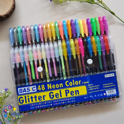 خودکار ژله ای نئونی بیسیک 48 رنگ