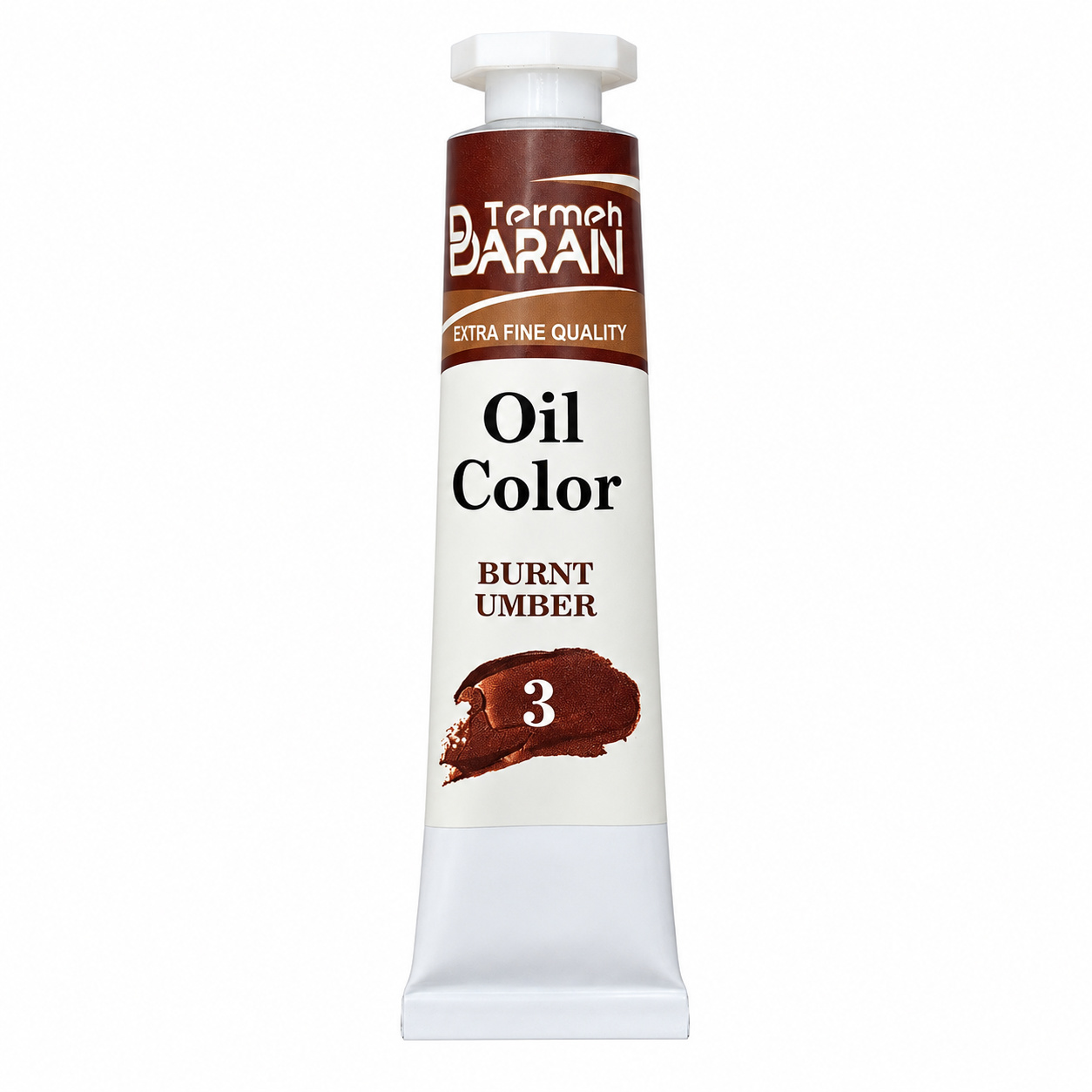 رنگ روغن ترمه باران 37 میل کد 3 رنگ قهوه ای BURNT UMBER