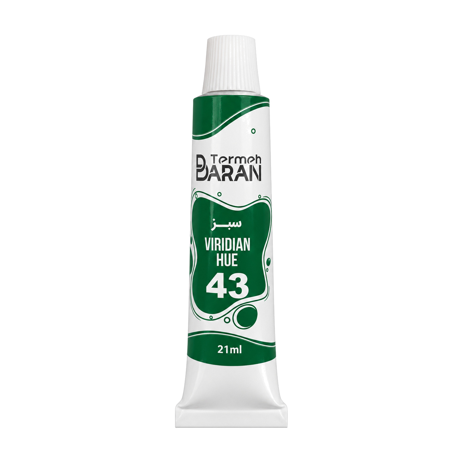 رنگ اکریلیک ترمه باران 21 میل کد 43 رنگ سبز VIRIDIAN HUE