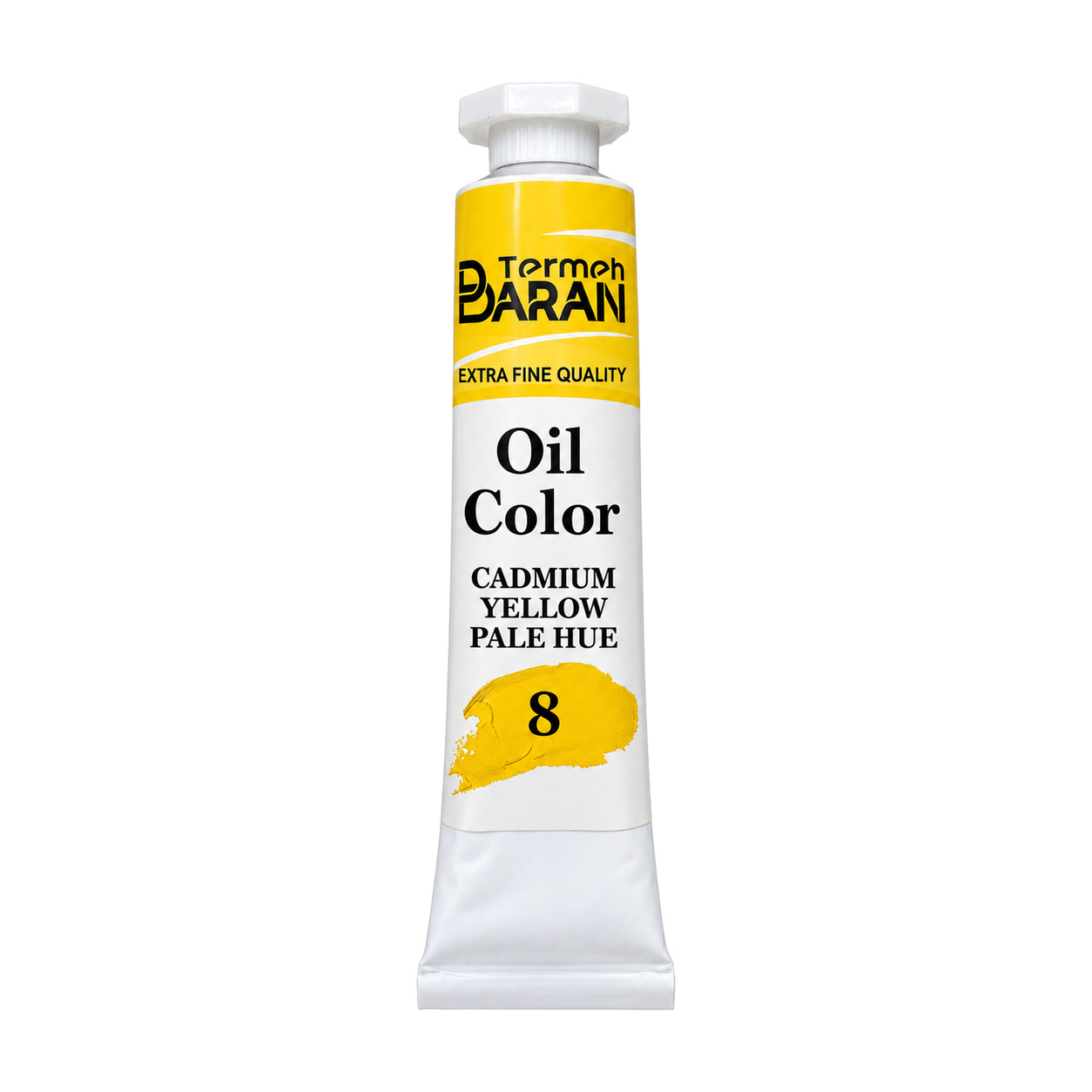 رنگ روغن ترمه باران 37 میل کد 8 رنگ زرد CADMIUM YELLOW PALE HUE