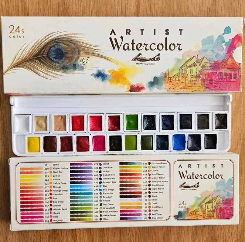 آبرنگ آقامیری 24 رنگ