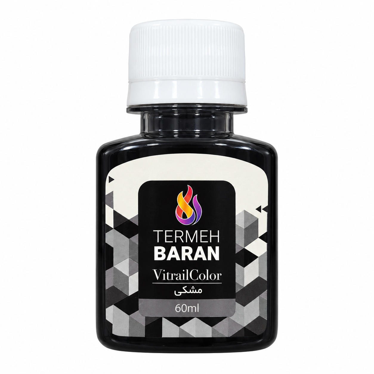 رنگ ویترای ترمه باران 60 میل رنگ مشکی