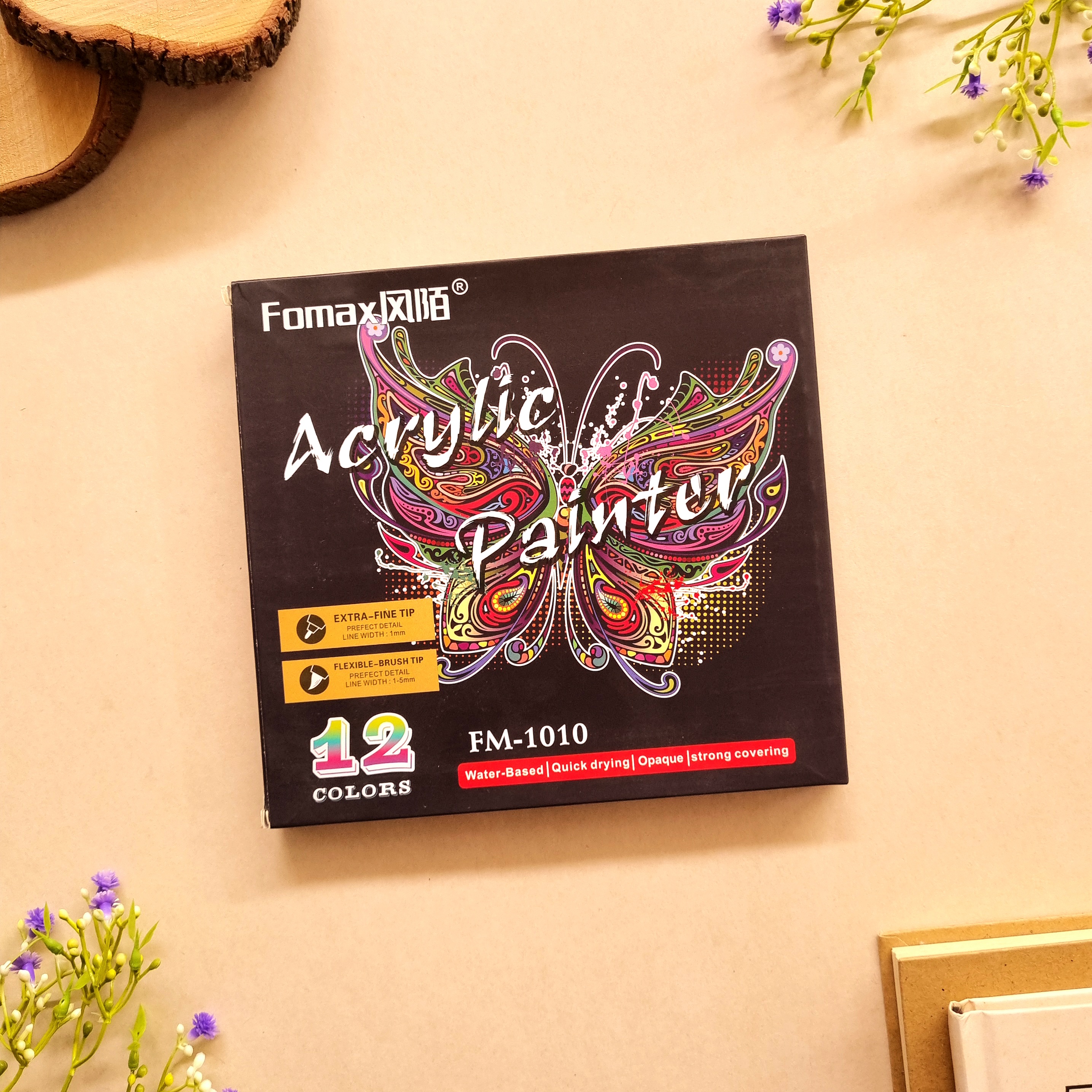 ماژیک اکریلیک 12 رنگ دوسر فوماکس Fomax